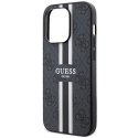 Etui Guess 4G Printed Stripes MagSafe na iPhone 14 Pro - czarne Guess
