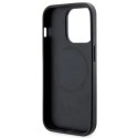 Etui Guess 4G Printed Stripes MagSafe na iPhone 14 Pro - czarne Guess