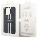 Etui Guess 4G Printed Stripes MagSafe na iPhone 14 Pro - czarne Guess