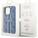Etui Guess 4G Printed Stripes MagSafe na iPhone 14 Pro - niebieskie Guess