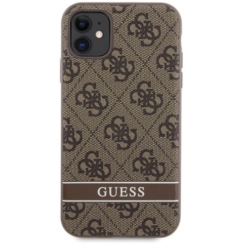 Etui Guess 4G Stripes na iPhone 11 / Xr - brązowe Guess