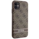 Etui Guess 4G Stripes na iPhone 11 / Xr - brązowe Guess