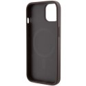 Etui Guess GCube Stripes MagSafe na iPhone 14 Plus - brązowe Guess