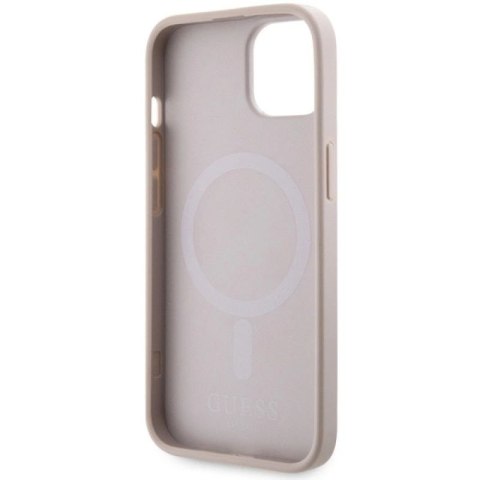 Etui Guess GCube Stripes MagSafe na iPhone 14 Plus - różowe Guess