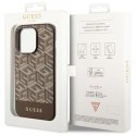 Etui Guess GCube Stripes MagSafe na iPhone 14 Pro Max - brązowe Guess