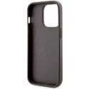 Etui Guess GCube Stripes MagSafe na iPhone 14 Pro - brązowe Guess