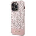 Etui Guess GCube Stripes MagSafe na iPhone 14 Pro - różowe Guess