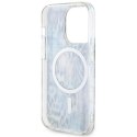 Etui Guess Leopard MagSafe na iPhone 14 Pro Max - niebieskie Guess