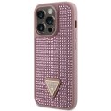 Etui Guess Rhinestone Triangle na iPhone 14 Pro - różowe Guess