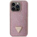 Etui Guess Rhinestone Triangle na iPhone 14 Pro - różowe Guess
