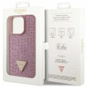 Etui Guess Rhinestone Triangle na iPhone 14 Pro - różowe Guess