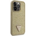 Etui Guess Rhinestone Triangle na iPhone 14 Pro - złote Guess