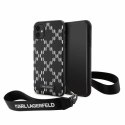 Etui Karl Lagerfeld Monogram Losange Saffiano na iPhone 11 / Xr - czarne Karl Lagerfeld