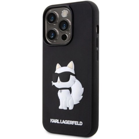 Etui Karl Lagerfeld Rubber Choupette 3D na iPhone 14 Pro - czarne Karl Lagerfeld