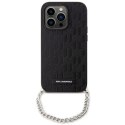 Etui Karl Lagerfeld Saffiano Monogram Chain na iPhone 14 Pro - czarne Karl Lagerfeld