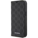 Etui Karl Lagerfeld Saffiano Monogram na iPhone 14 Pro - czarne Karl Lagerfeld