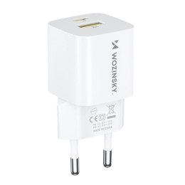 Ładowarka sieciowa Wozinsky WWCEAC GaN USB-A USB-C 33W - biała Wozinsky