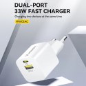 Ładowarka sieciowa Wozinsky WWCEAC GaN USB-A USB-C 33W - biała Wozinsky