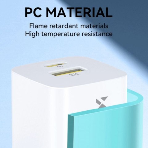 Ładowarka sieciowa Wozinsky WWCEAC GaN USB-A USB-C 33W - biała Wozinsky