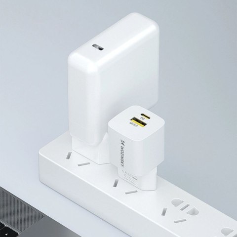 Ładowarka sieciowa Wozinsky WWCEAC GaN USB-A USB-C 33W - biała Wozinsky