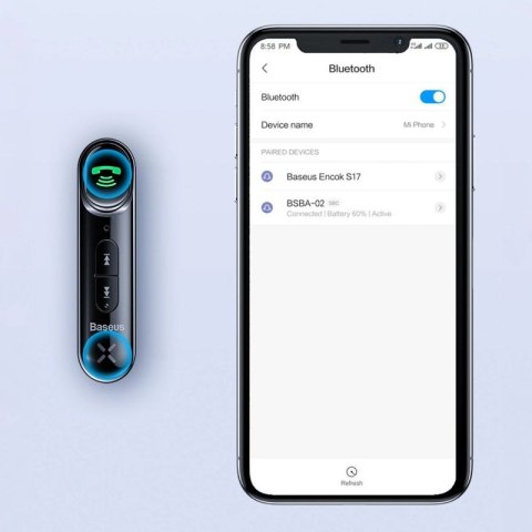 Transmiter Bluetooth AUX Baseus BSBA-02 (Overseas Edition) - czarny Baseus