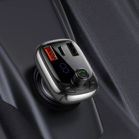 Transmiter Bluetooth / ładowarka do samochodu Baseus S-13 (Overseas Edition) - czarny Hikvision