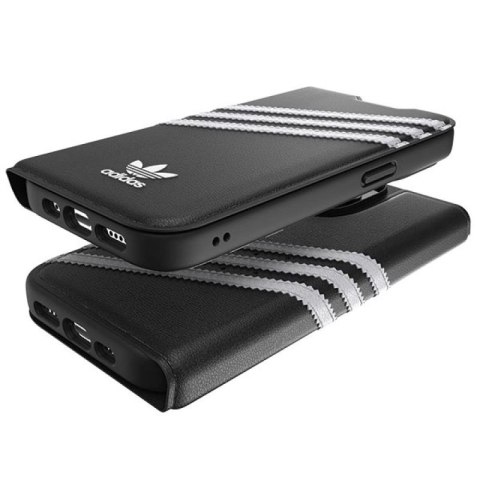 Etui Adidas OR Booklet Case PU na iPhone 14 Pro - czarno-białe Adidas