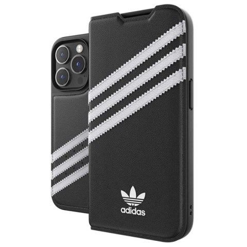 Etui Adidas OR Booklet Case PU na iPhone 14 Pro - czarno-białe Adidas