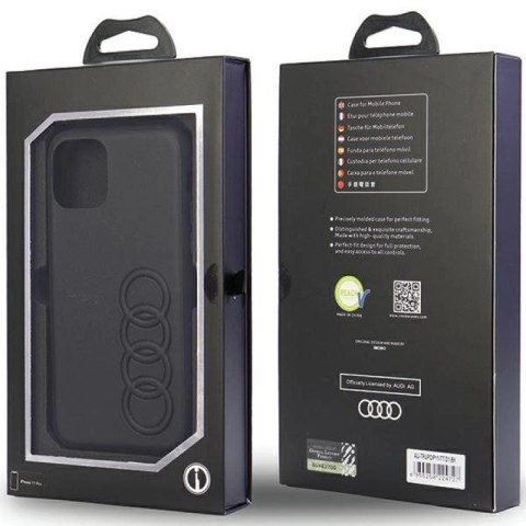 Etui Audi Synthetic Leather na iPhone 11 Pro - czarne Audi
