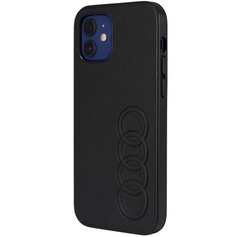 Etui Audi Synthetic Leather na iPhone 12 / iPhone 12 Pro - czarne Audi