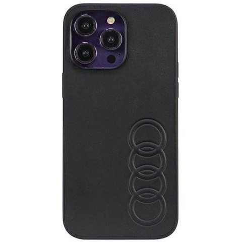 Etui Audi Synthetic Leather na iPhone 14 Pro Max - czarne Audi
