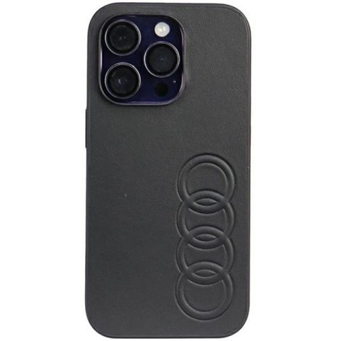 Etui Audi Synthetic Leather na iPhone 14 Pro - czarne Audi