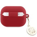Etui Guess 3D Rubber 4G Diamond Charm na AirPods Pro 2 - czerwone Guess