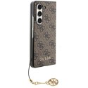 Etui Guess 4G Charms Collection na Samsung Galaxy Z Fold 5 - brązowe Guess