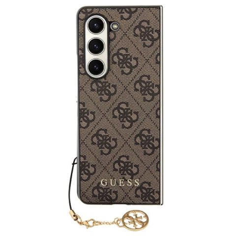 Etui Guess 4G Charms Collection na Samsung Galaxy Z Fold 5 - brązowe Guess