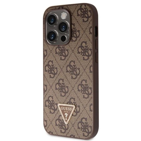 Etui Guess Crossbody 4G Metal Logo na iPhone 14 Pro - brązowe Guess