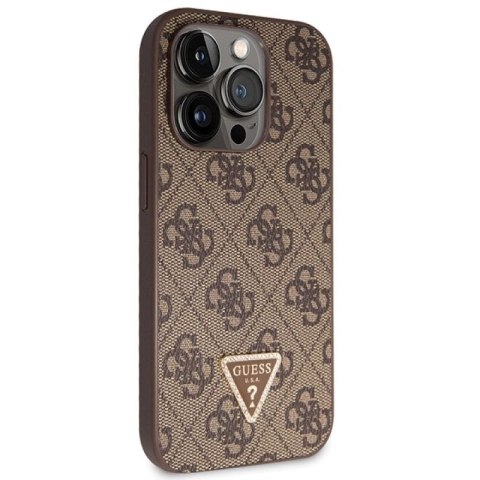 Etui Guess Crossbody 4G Metal Logo na iPhone 14 Pro - brązowe Guess