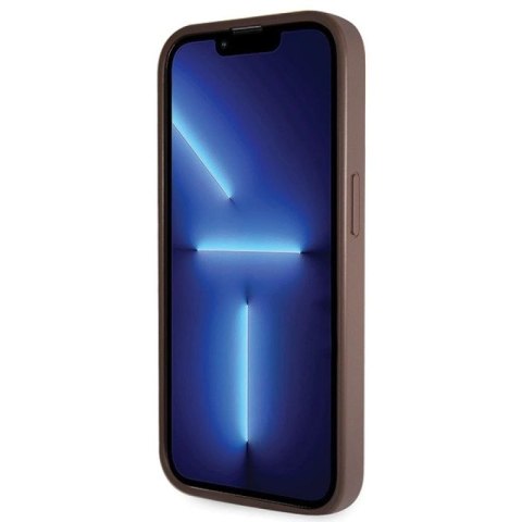 Etui Guess Crossbody 4G Metal Logo na iPhone 14 Pro - brązowe Guess