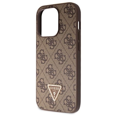 Etui Guess Crossbody 4G Metal Logo na iPhone 14 Pro - brązowe Guess
