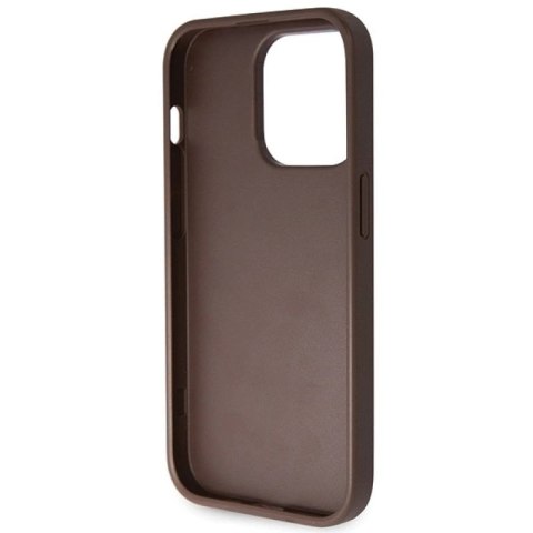 Etui Guess Crossbody 4G Metal Logo na iPhone 14 Pro - brązowe Guess
