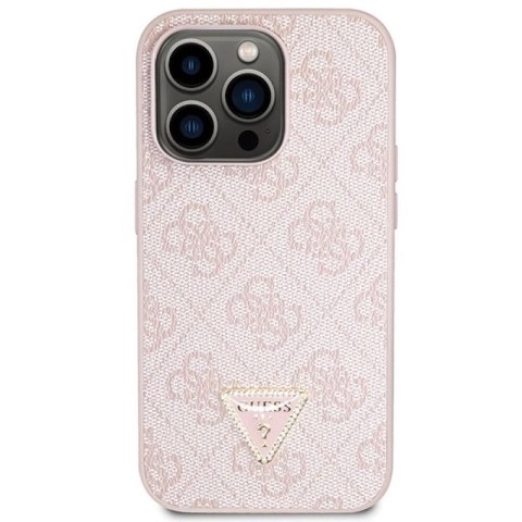 Etui Guess Crossbody 4G Metal Logo na iPhone 14 Pro - różowe Guess