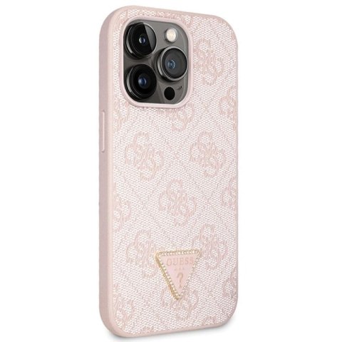 Etui Guess Crossbody 4G Metal Logo na iPhone 14 Pro - różowe Guess