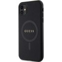 Etui Guess Saffiano MagSafe na iPhone 11 / Xr - czarne Guess