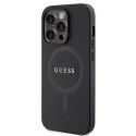 Etui Guess Saffiano MagSafe na iPhone 14 Pro - czarne Guess