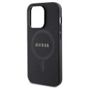 Etui Guess Saffiano MagSafe na iPhone 14 Pro - czarne Guess