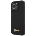 Etui Guess Silicone Script Gold Logo na iPhone 13 Pro Max - czarne Guess
