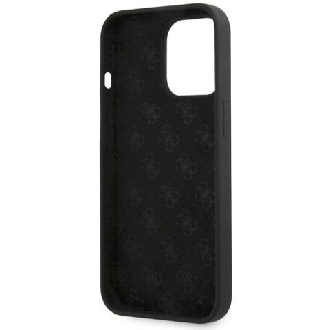 Etui Guess Silicone Script Gold Logo na iPhone 13 Pro Max - czarne Guess