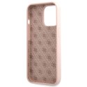 Etui Guess Silicone Script Gold Logo na iPhone 13 Pro Max - jasnoróżowe Guess