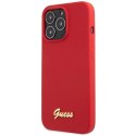 Etui Guess Silicone Vintage Gold Logo na iPhone 13 Pro Max - czerwone Guess