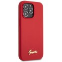 Etui Guess Silicone Vintage Gold Logo na iPhone 13 Pro Max - czerwone Guess
